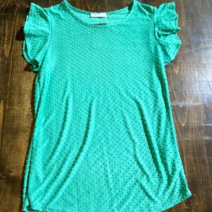 Green Dotted Swiss Top