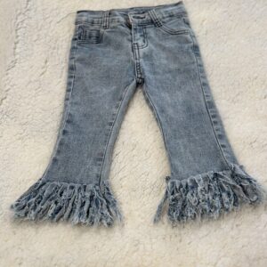 Girls Distressed Light Denim Pants