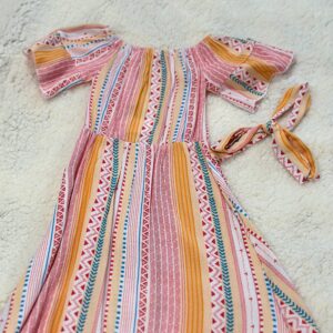 Girls Aztec Stripe Dress