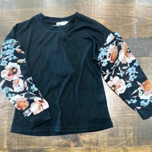 Girls Long Sleeve Floral Top