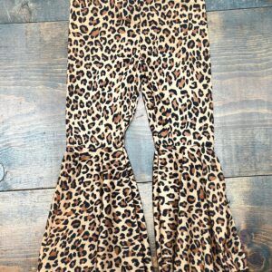 Little Girls Leopard Flare Bottoms