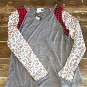 Buffalo Plaid Leopard Long Sleeve