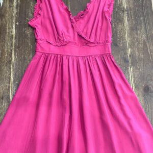 Fuschia Ruffle Sleveless Dress